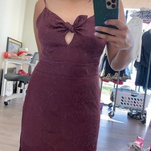 Maroon A&F cheetah print mini dress